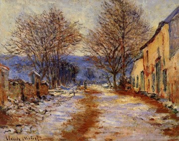 Claude Monet Painting - Snow Effect at Falaise Claude Monet